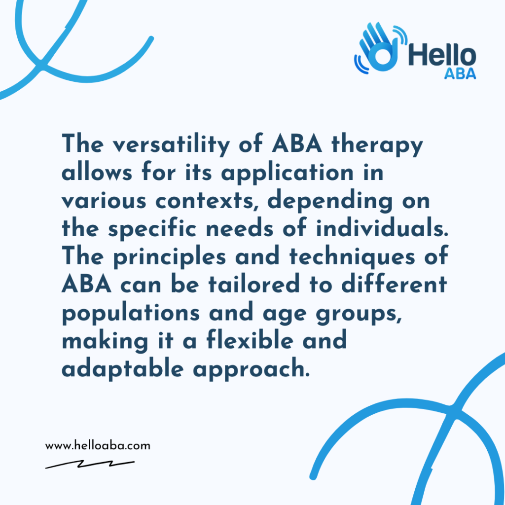 Applications of ABA Therapy Beyond Autism